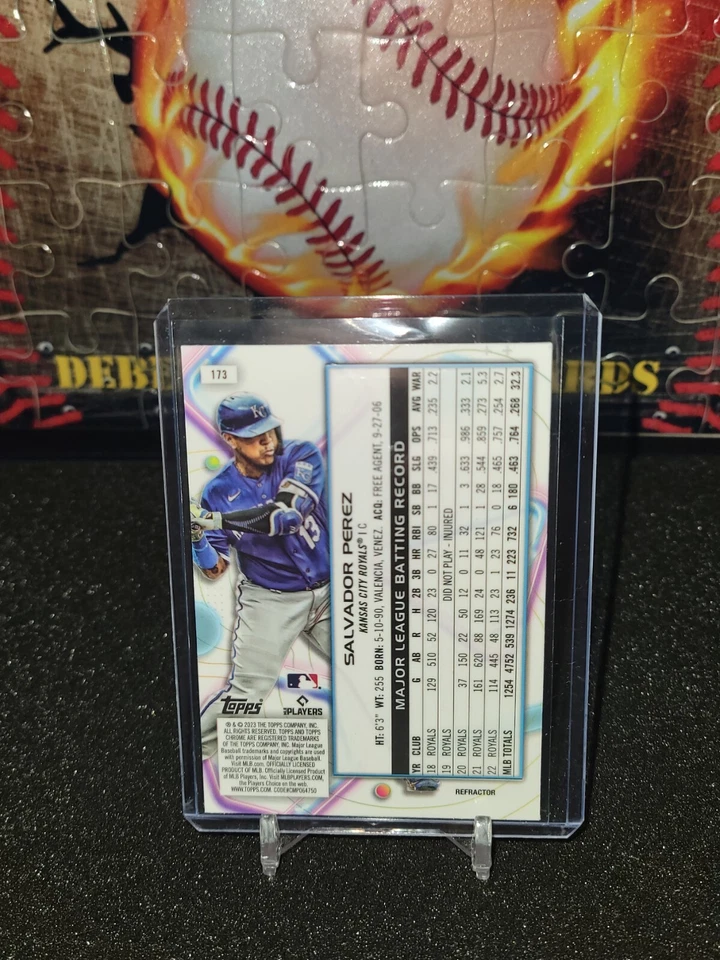 2023 Topps Cosmic Chrome Salvador Perez Refractor Card #173 - Image 2 of 2