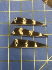 3" Right Wing Shield Natural Barred Feather Fletching, 25Pk Archery 🇺🇸