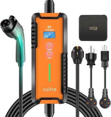 Voltre M2-Portable Level 1 & Level 2 EV Charger 32A/240V 25ft-J1772 Home Charger