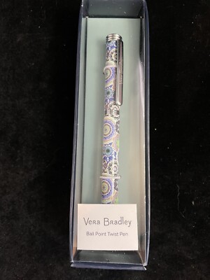 NEW VERA BRADLEY BALL POINT PEN, BLACK INK, SKETCHED MEDALLION, #24363-19052 NIB