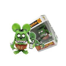 Green Red Chrome Rat Fink Ed Big Daddy Roth RF Action Figure Boxed Gift 4"