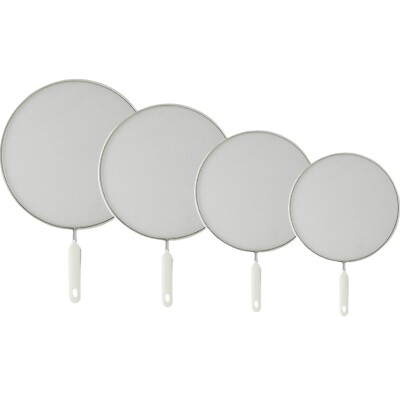 4 Stainless Steel Splatter Screen For Frying Pan Fine Mesh Grease Splatter Guard
