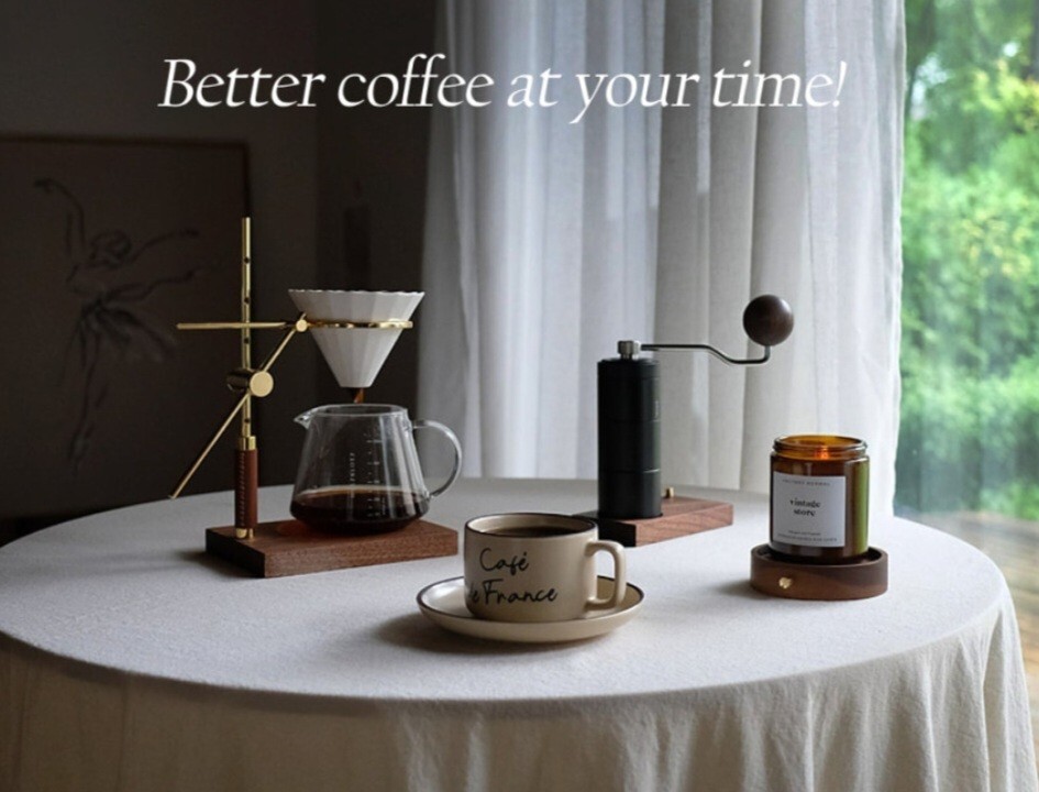 HOLZKLOTZ Adjustable Coffee Dripper Stand Gold Hand Drip Set | eBay