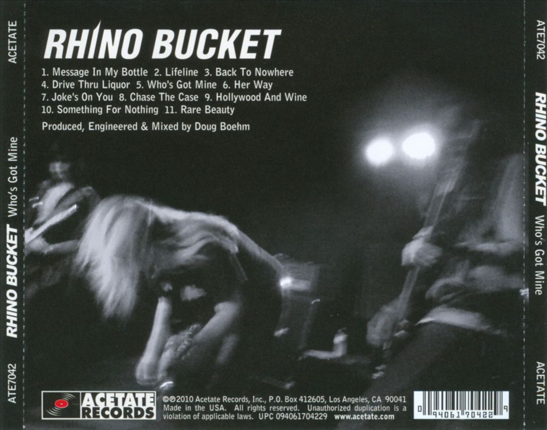 RHINO BUCKET WHO'S GOT MINE NEW CD