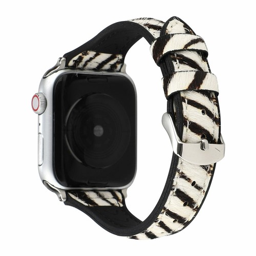 Banda delgada de reloj de pelo de caballo para iWatch Apple Watch 38 42 mm 44 40 mm correa de silicona - Imagen 59 de 67
