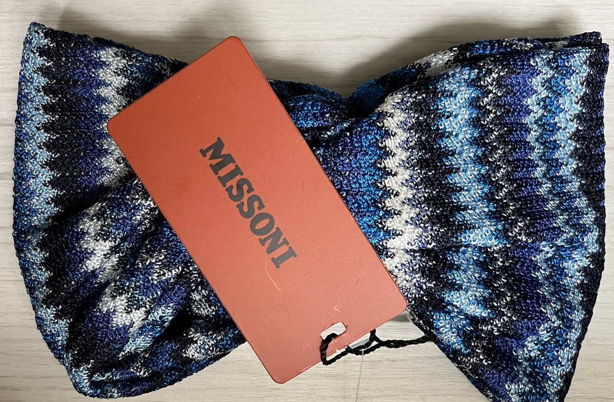NWT Authentic MISSONI Multicolor Knit Zigzag HEADBAND 1 Size 