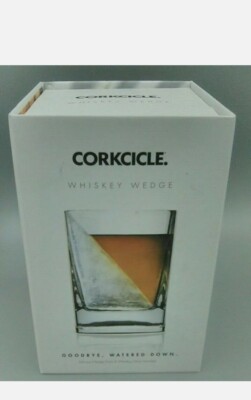 NEW Corkcicle Whiskey Wedge Whiskey Glass with Silicone Ice Form 9 oz Open Box