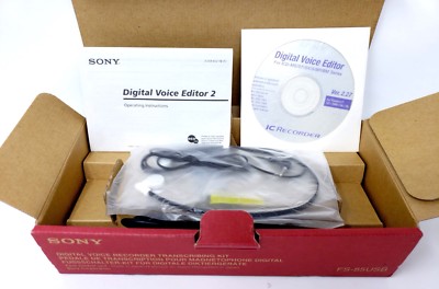 Sony FS-85USB Digital Voice Editor Recorder Transcribing Kit Foot Pedal Control 
