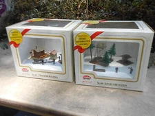 Model Power Trackside Buildings 643 Ranger Fire Station 644 HO Scale NEW Vintage