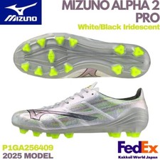 MIZUNO Soccer Cleats Mizuno Alpha 2 PRO P1GA2564 09 White/Black Iridescent NEW
