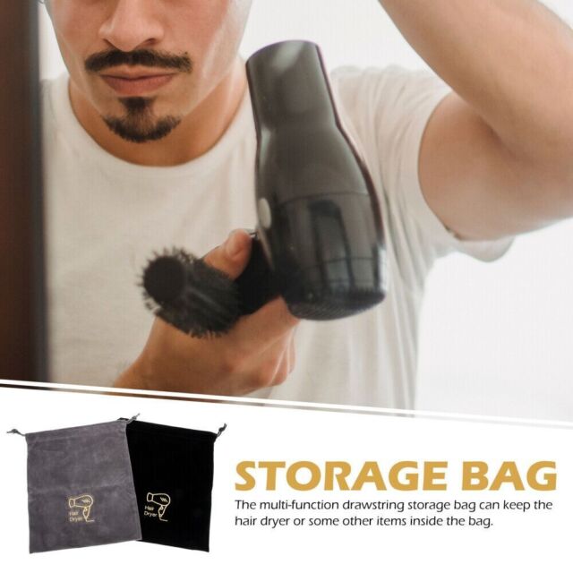 Travel Toiletry Carry Pouch Hair Dryer Drawstring Bag Velvet Bag for Jewellery