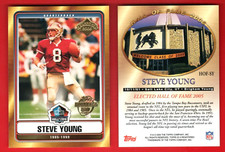 Steve Young 2005 Topps Pro Football HOF Hall of Fame Enshrinee Card 49ers