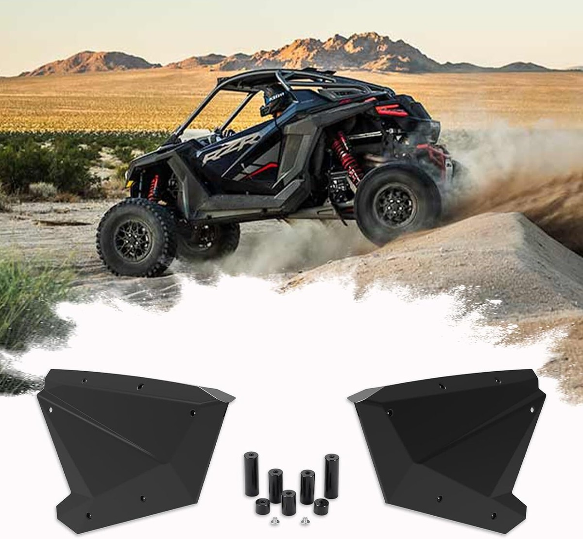 2 Seat Aluminum Lower Door Set For 2020-2026 Polaris RZR PRO R XP