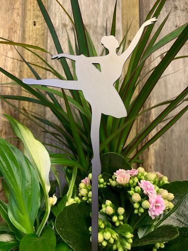 BALLERINA BALLET 1 PIANTA VASO PALO FIORIERA GIARDINO ACCIAIO PUNTA DECORAZIONE REGALO - Foto 2 di 3