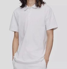 Calvin Klein Men's White Regular-Fit Monogram Logo Short Sleeve Polo Shirt Sz XL