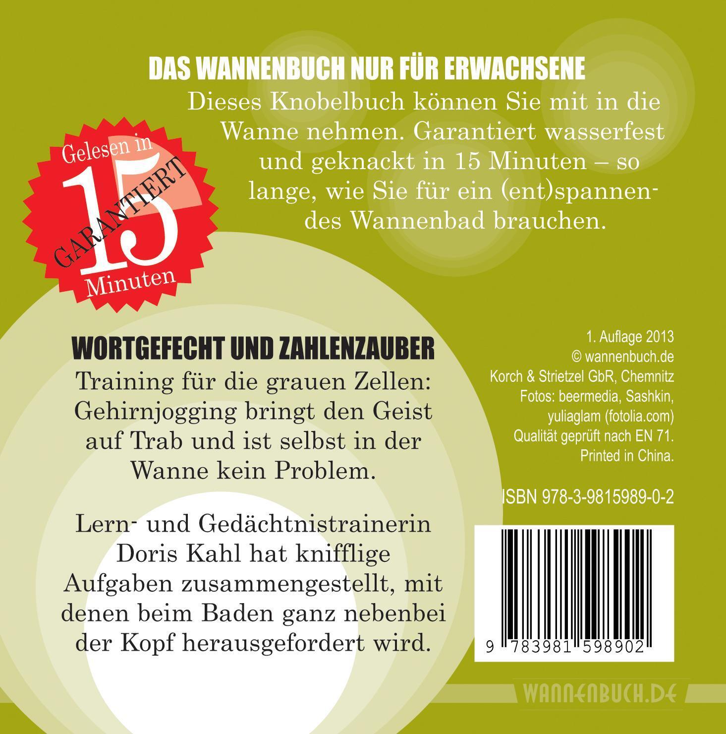 Thumbnail - Wortgefecht Und Zahlenzauber | Gehirnjogging Für Die Wanne (badebuch)