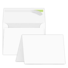 5 x 7 Heavy Blank White Greeting Cards A7 Self Seal Envelopes - 30 Per Pack