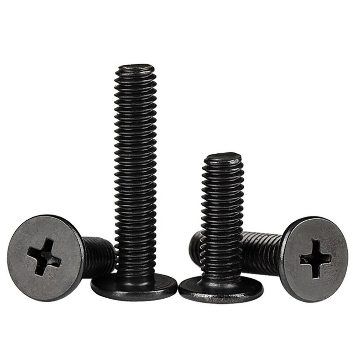 M2 M3 M4 Phillips Ultra Thin Wafer Flat Head Screws Black