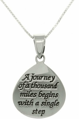 Jewelry Trends Sterling Silver Journey Message Necklace