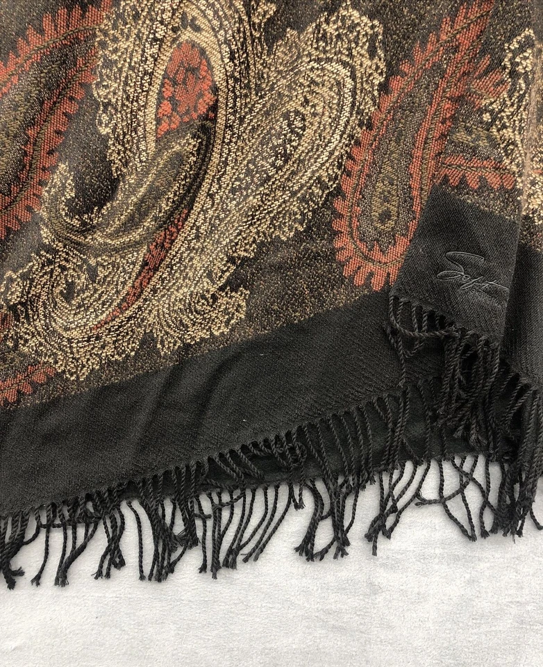 Bufanda envolvente suave por Avenue talla única flecos niña cristiana otoño monocromática Foto 4 de 4