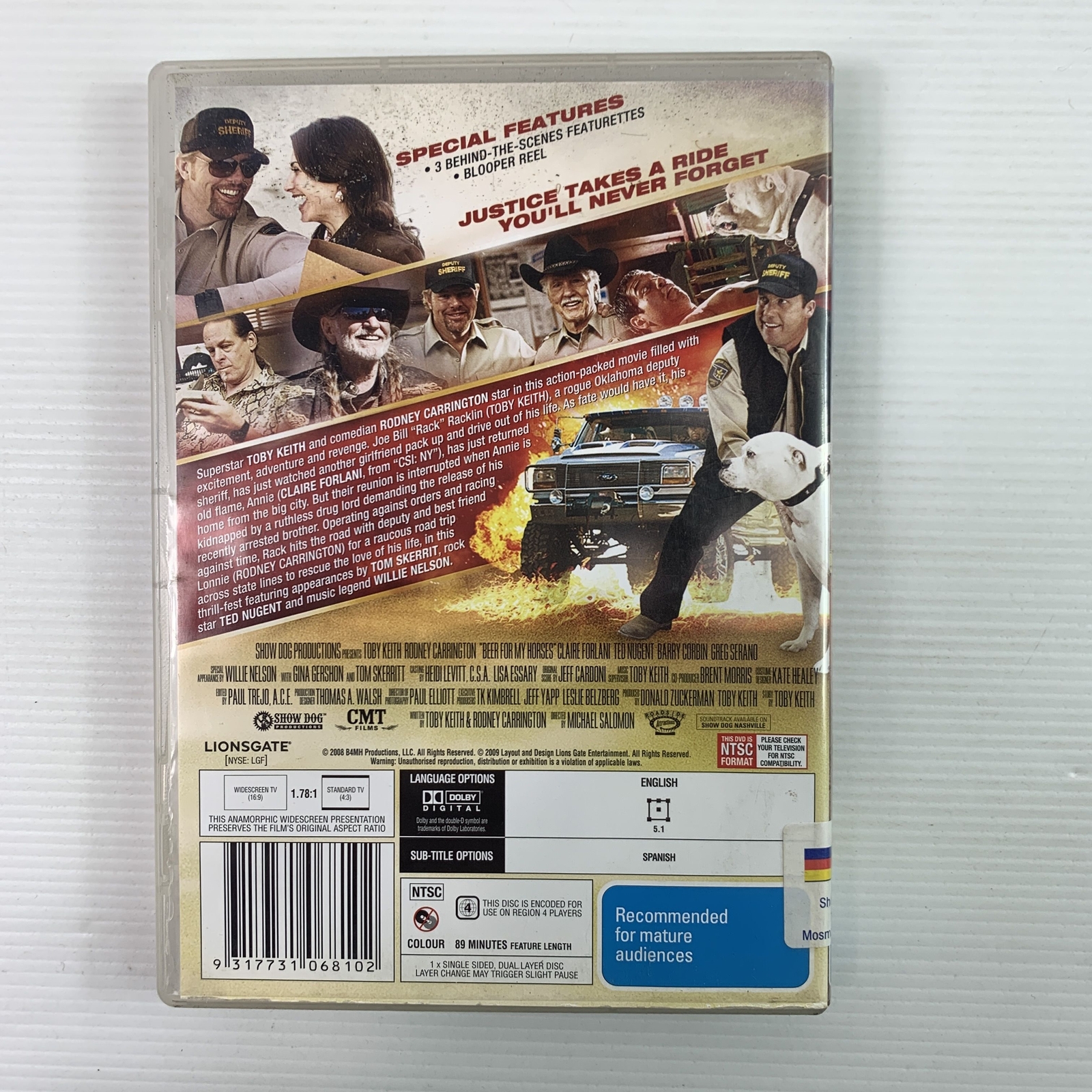 Beer For My Horses Toby Keith Rodney Carrington DVD R4 Cult RARE eBay