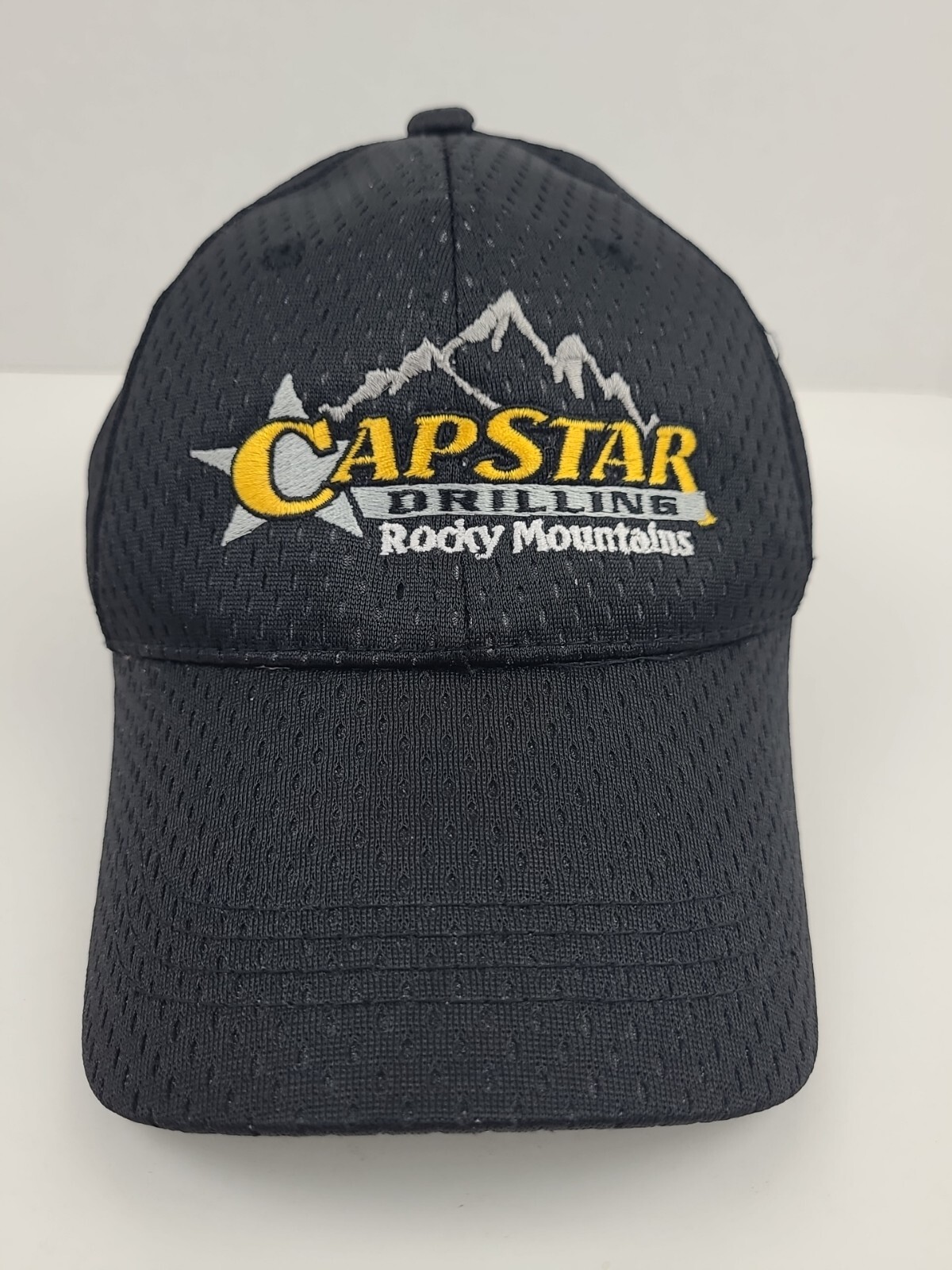 Rocky Mountains Capstar Drilling Black Hat Cap Adjustable Strap eBay