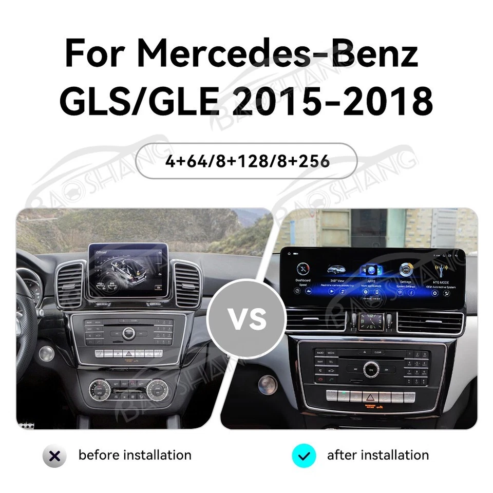 Radio de coche Android de 14,9"" estéreo Carplay para Mercedes Benz GLE GLS 15-18  Foto 3 de 4
