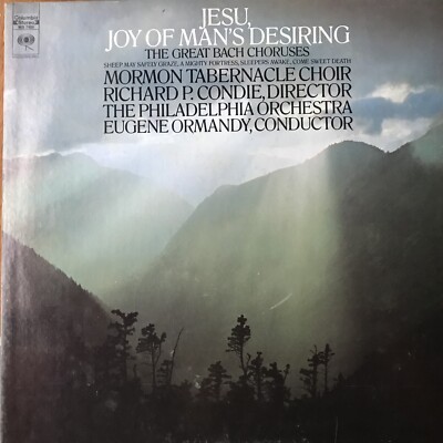 Mormon Tabernacle Choir Jesu Joy Of Man's Desiring Bach Played VG+ PET RESCUE
