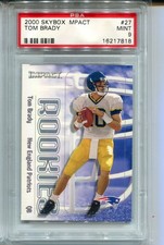 2000 Skybox Impact Tom Brady Rookie Card PSA 9 MINT Football #27
