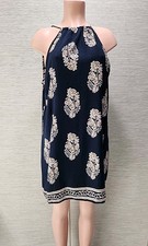 Nwt Cupshe Halter Tank Dress Blue Bohemian Print Large Free Shipping