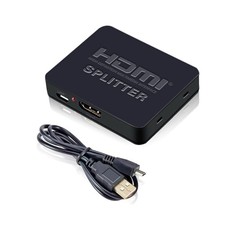 Plug Play 1 In 2 Out HDMI Splitter 1080P 4K 1X2 HDCP Stripper 3D Power Amplifier