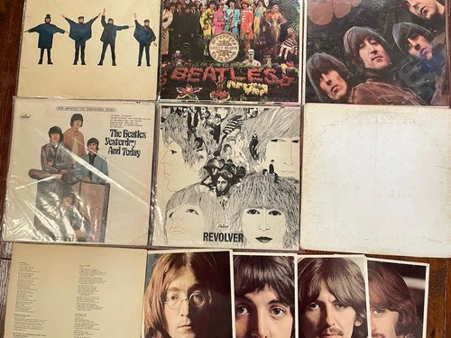 Beatles Help and Sgt Pepper MONO White Numbered Original 1960s Vinyl Record Lot