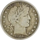 1906 Barber Silver Half Dollar F Uncertified #401