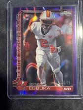 2025 Topps Chrome Football 🏈 Emeka Egbuka #312 True Purple Lava Refractor