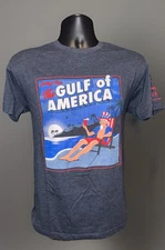 Grunt Style Rare Uncle Sam on the Beach T-Shirt Men’s Medium Heather Blue