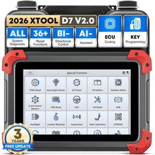 2026 XTOOL D7 OBD2 Scanner Bidirectional ECU Coding Key Programming Full System 