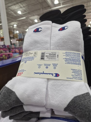 #ad #ad A NEW Champion High Performance Sock White 8 pack NO TARIFFE $34.95