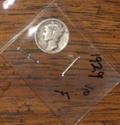 1929  SILVER MERCURY DIME - GRADES "FINE"