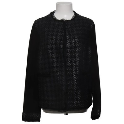 Elégance, Jacke, Damen, Größe: 42, Grau, Leder/Polyester, Hahnentritt #fpD