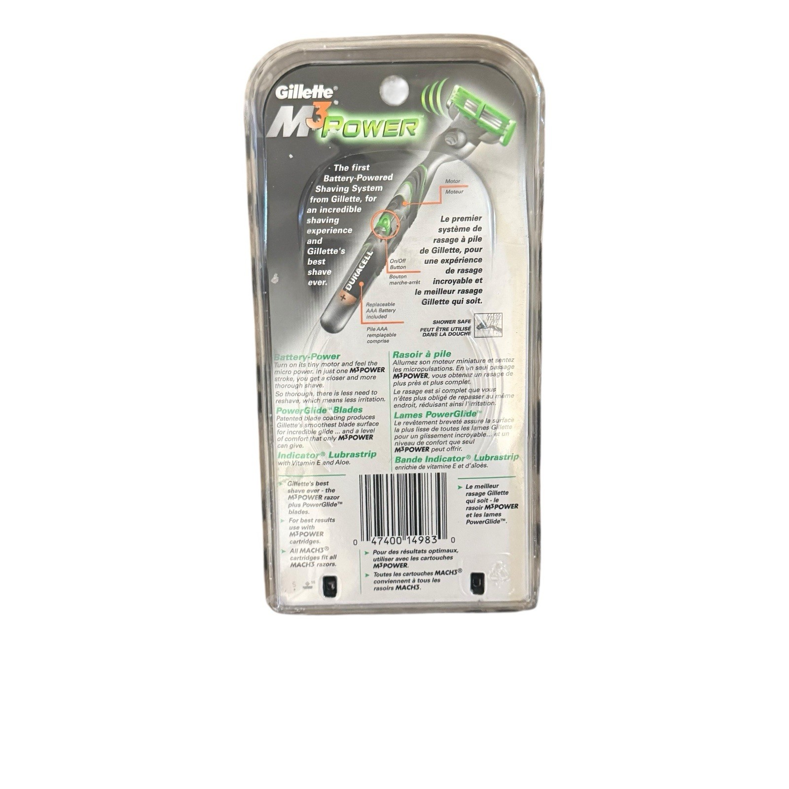 M3 Power Razor Handle Blade Cartridge Shaver (Battery is Damaged See Photo)