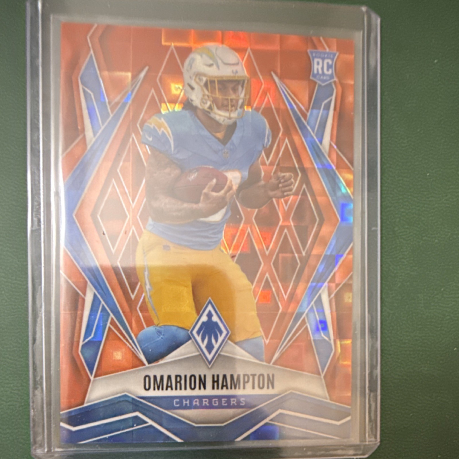 2025 Panini Phoenix Rookie Omarion Hampton #192 Orange Pandora Chargers /189