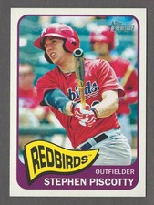 STEPHEN PISCOTTY 2014 Topps Heritage Minors SP #201 Base Set Shortprint Redbirds