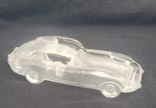 Vintage Hofbauer JAGUAR E-TYPE Crystal Glass 6.5" Car Model Paperweight Germany