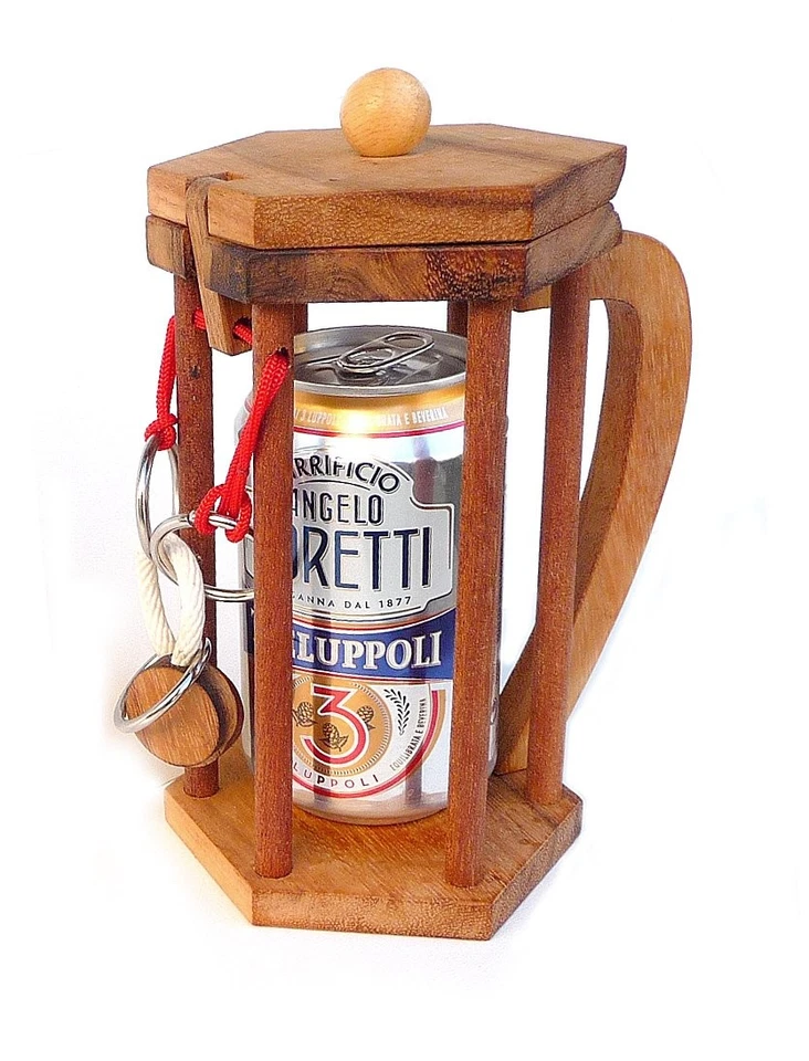 Logica Jeux Art. Non pour Alcooliques Bière - Casse-Tête en Bois Précieux - C... - Photo 4/4