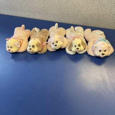 Vintage Lot Of 5 Puppy Surprise PuppiesSuprise Replacements Plush Hasbro Dog