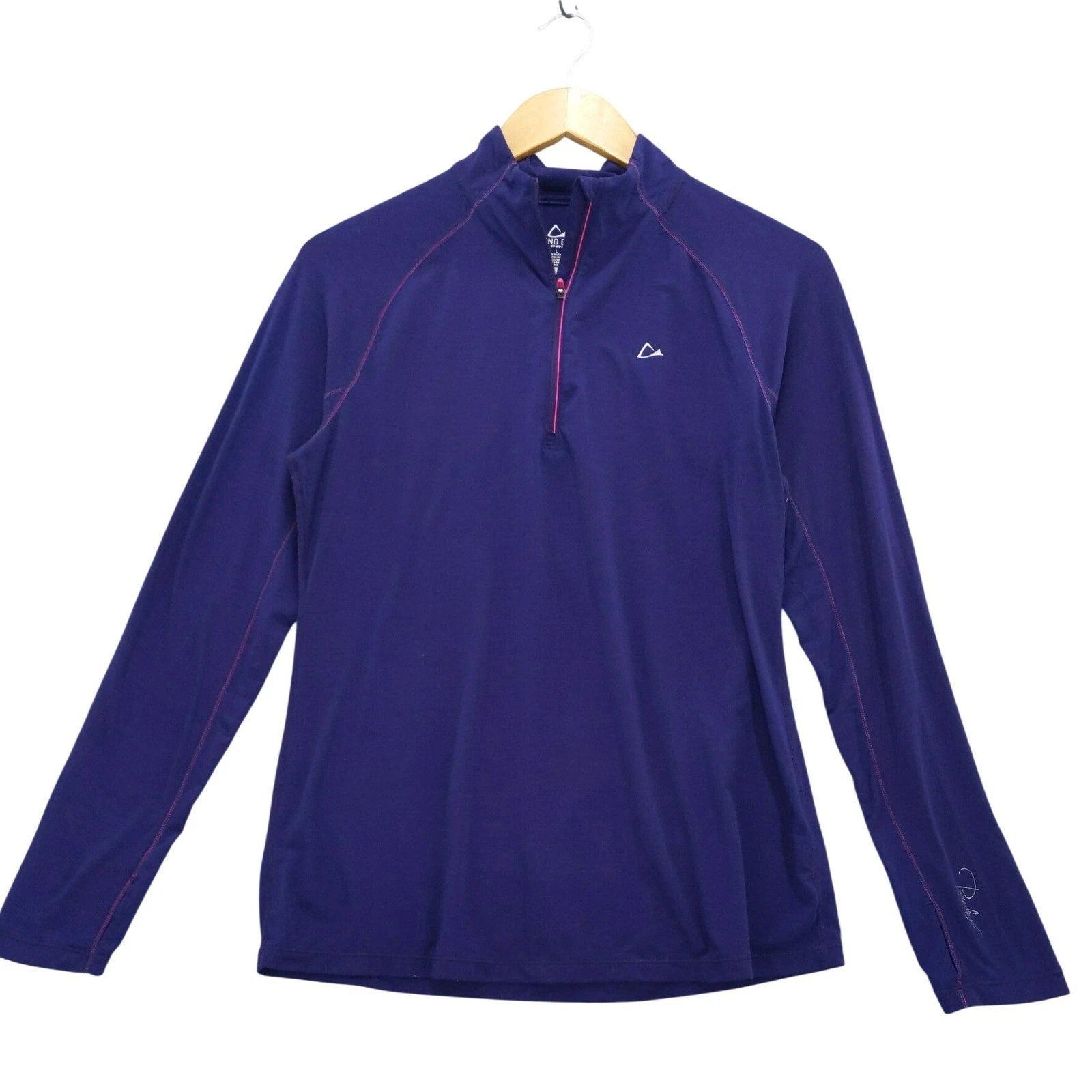 Paradox Merino Blend Base Layer DriRelease Sz L Purple Quarter ZipTop