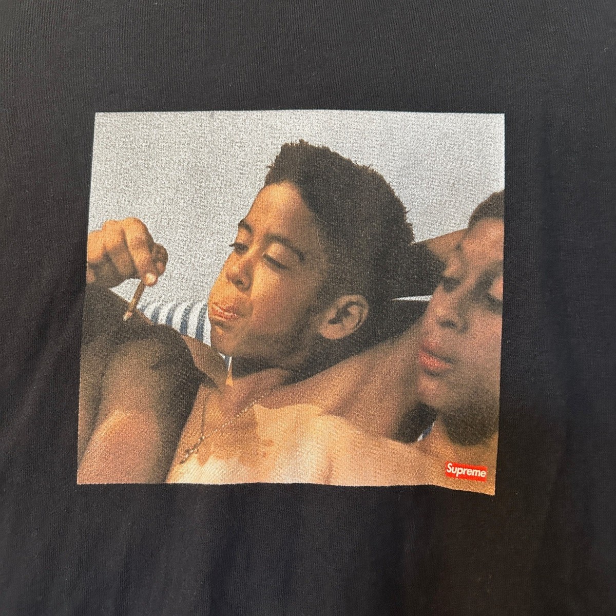ラリークラーク写真KIDSsupremeシュプリーム映画ポスターアートTシャツ Supreme Larry Clark Kids Movie Long Sleeve T-Shirt Smoke a Blunt