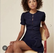 Reformation Henry Navy Dress 4