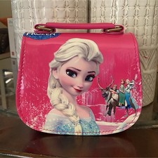 Disney Pink Elsa Crossbody Bag with Icy Blue Accents