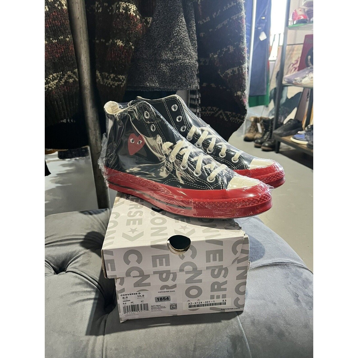 CONVERSE X COMME DES GARCONS PLAY CDG Chuck '70 HIGH Black Red